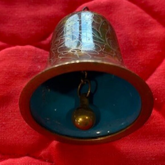 Lot of 9 VINTAGE CHRISTMAS BELLS * Porcelain & Ceramic & CLOISSOINE ~ - Picture 9 of 16